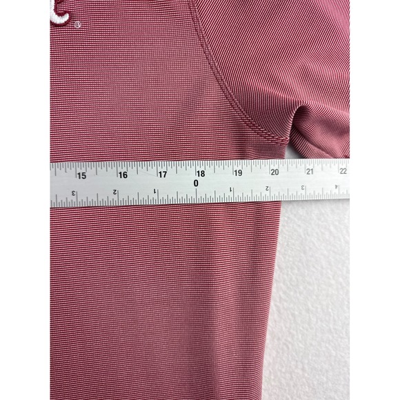 Nike Alabama Crimson Tide Mens L Dri-FIT Micro Stripe Polo Shirt Crimson Grey - Picture 5 of 8